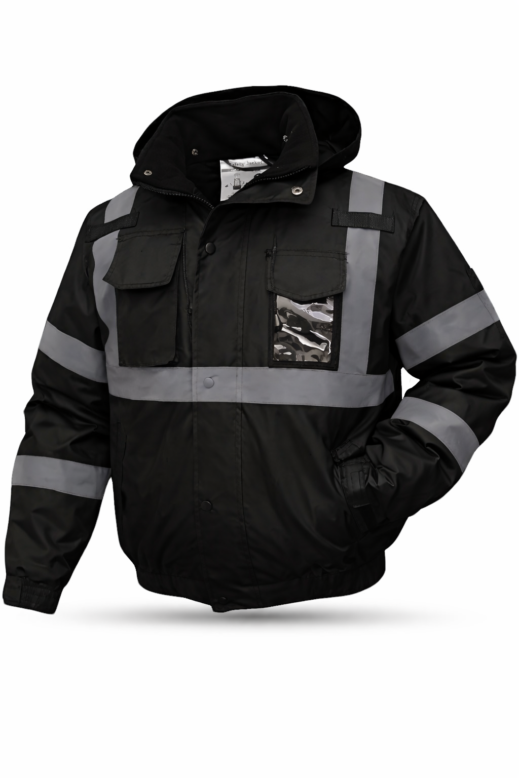 Black High-Visibility Tactical 2 in 1 Security Jacket